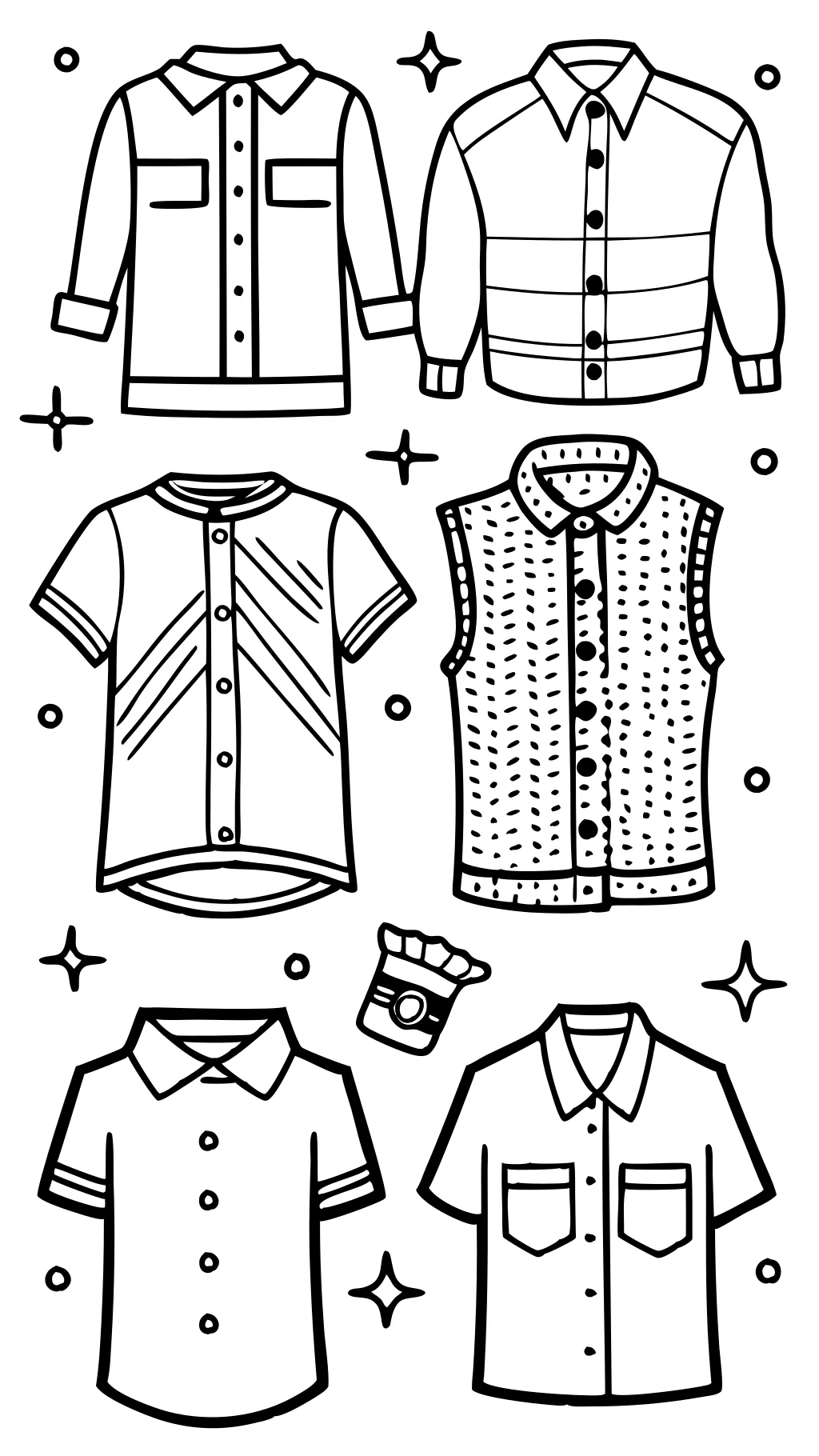 coloring pages of shirts